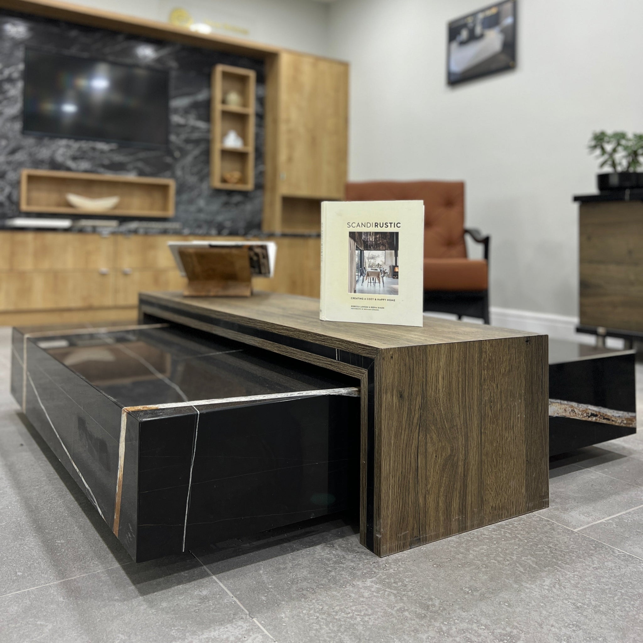 Chateau Rustique Coffee Table - Sahara Noir Marble
