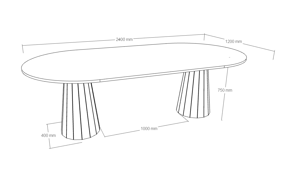 Lusso Travertine Dining Table