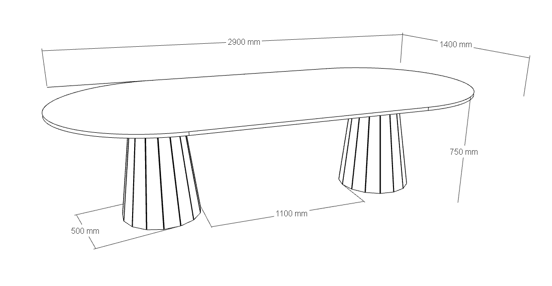 Lusso Travertine Dining Table