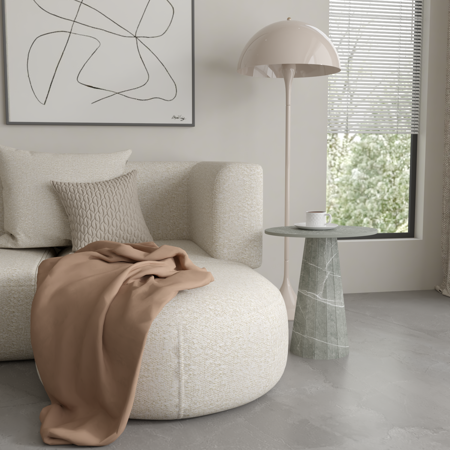 Lusso Sintered Stone Side Table