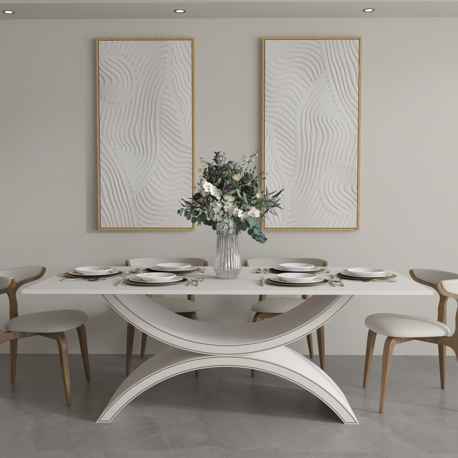 Modena Quartz Dining Table