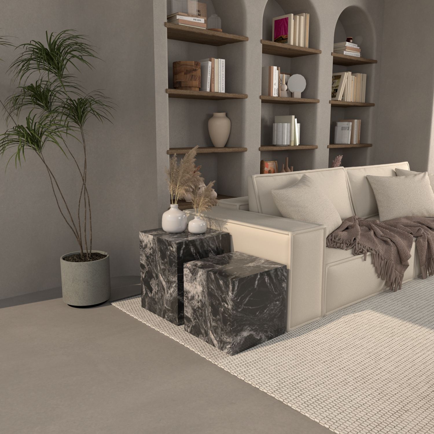 Otta Small Granite Side Table