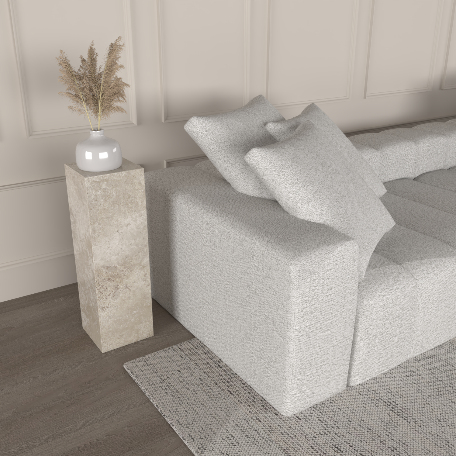 Otta Tall Sintered Stone Lamp Table