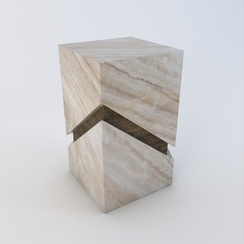 Plinth Marble Side Table