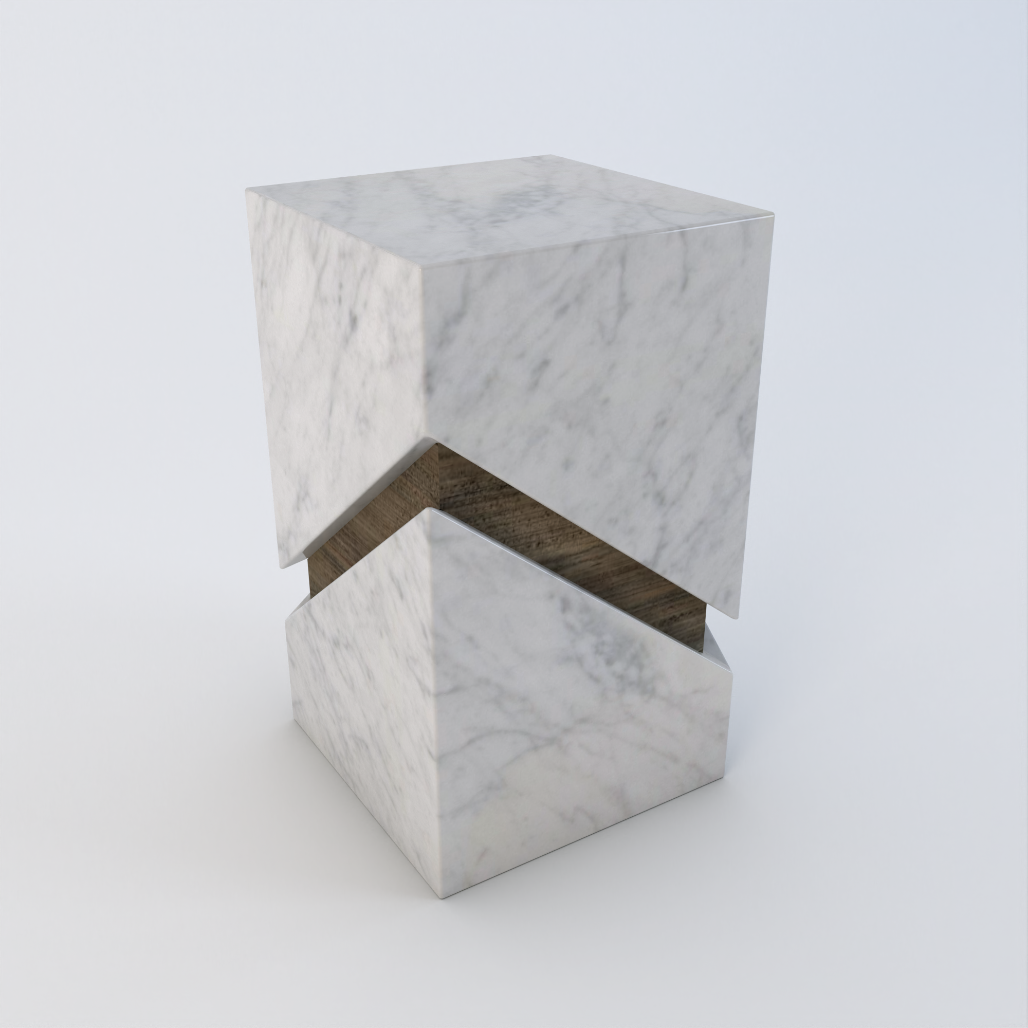 Plinth Marble Side Table
