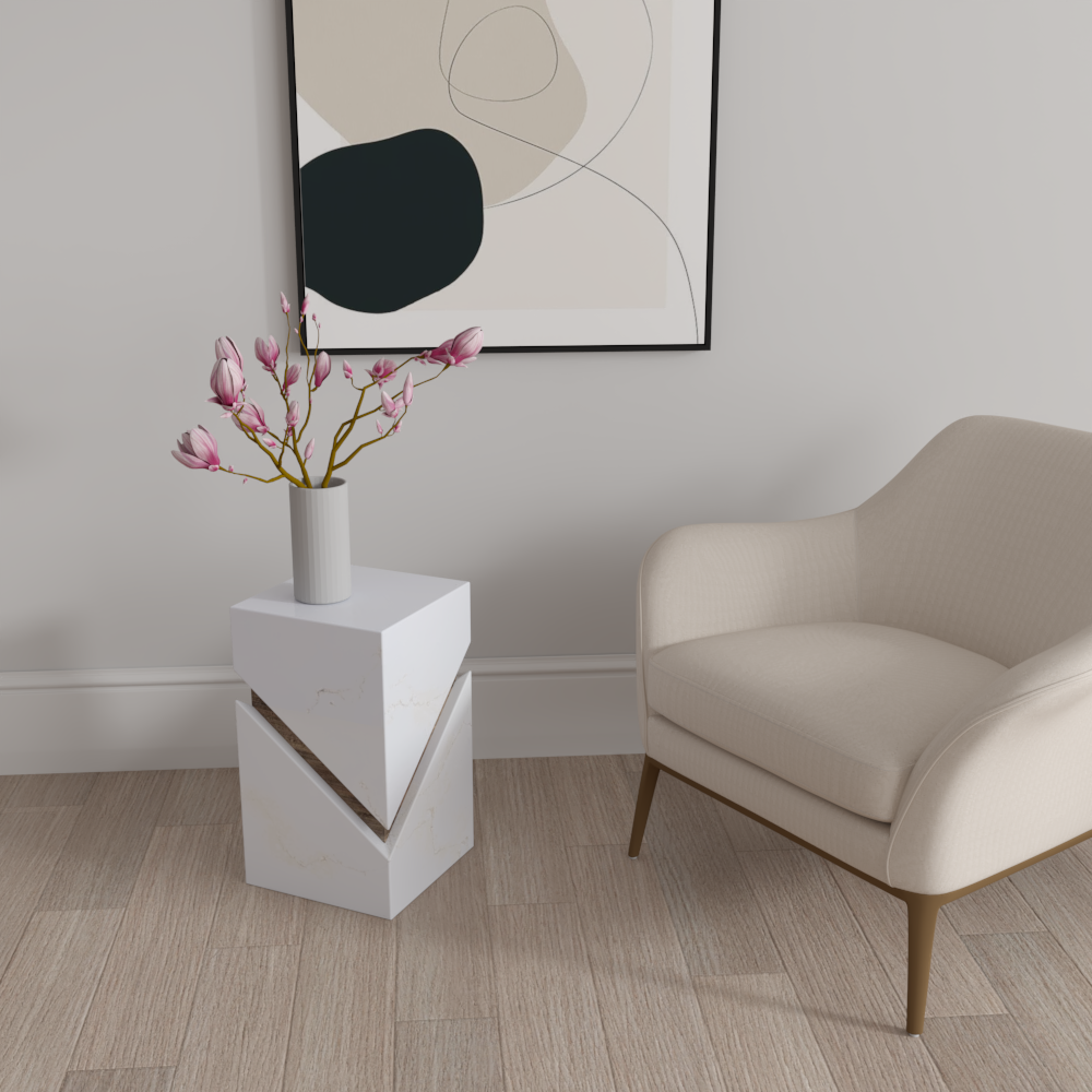 Plinth Quartz Side Table