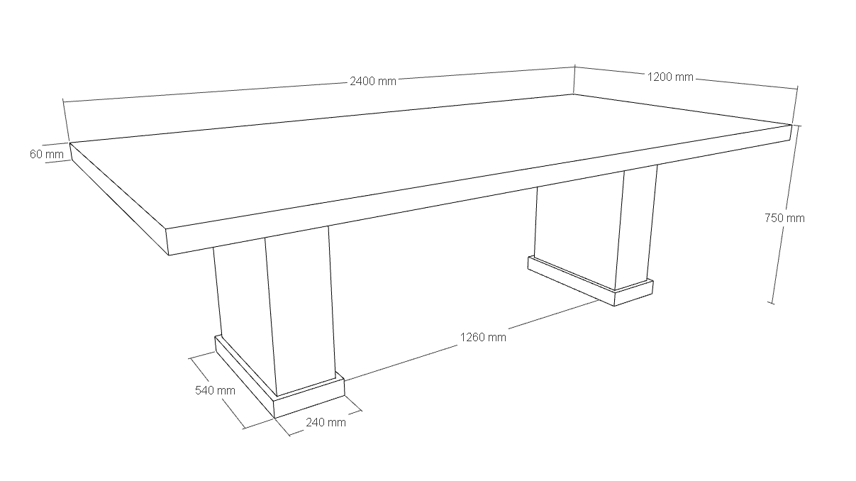 Roma Granite Outdoor Table