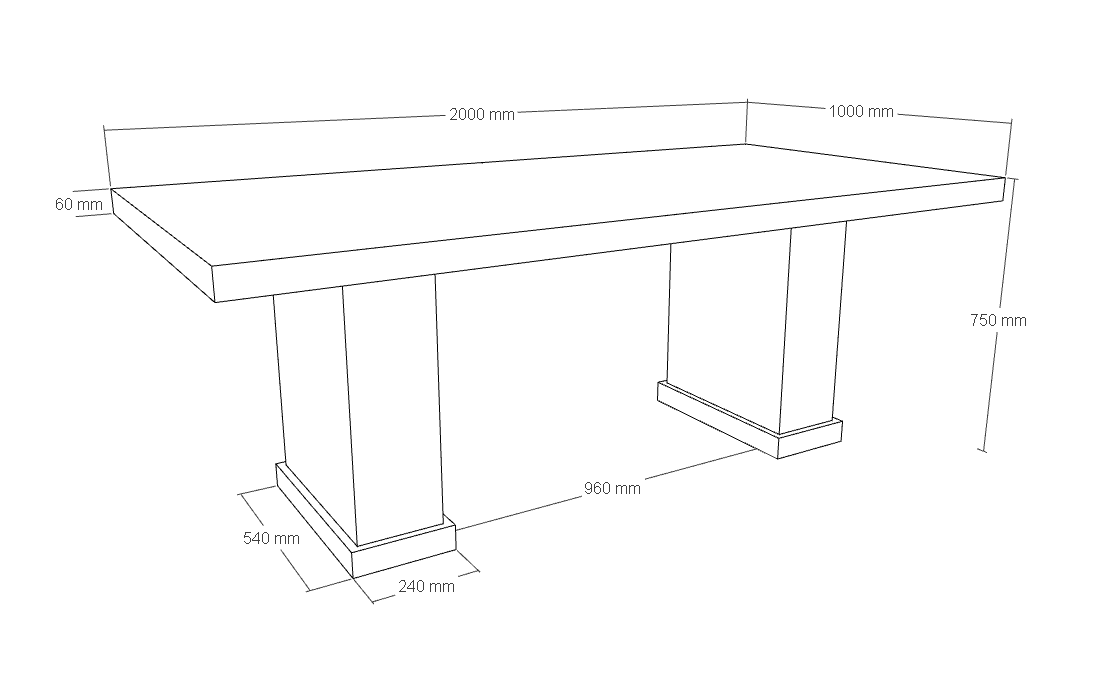 Roma Granite Outdoor Table