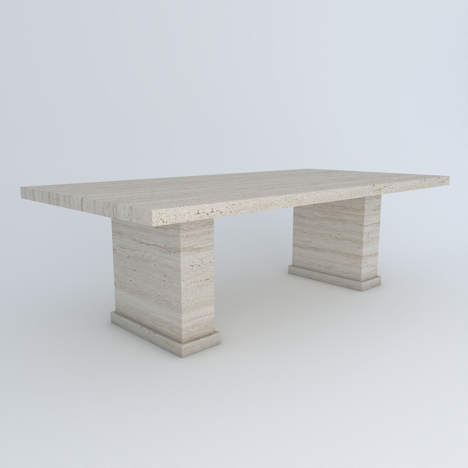 Roma Travertine Dining Table