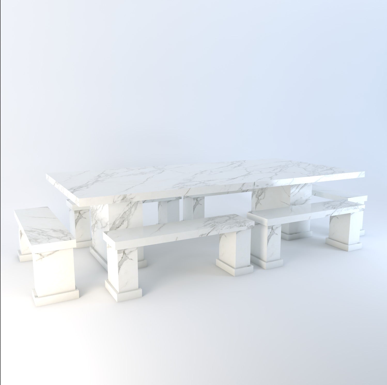 Roma Sintered Stone Outdoor Table Set