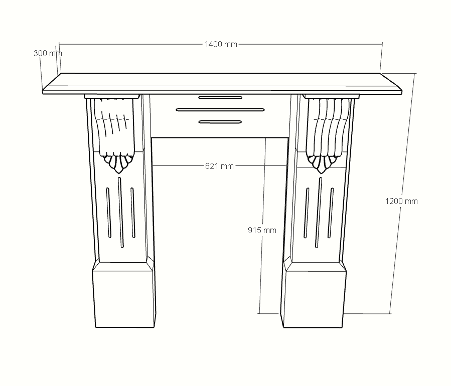 The Phoenix Granite Fireplace Surround