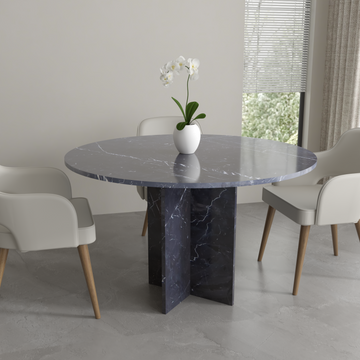 Garda Single Base Marble Dining Table