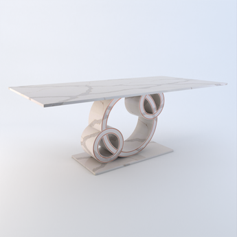Sorrento Quartz Dining Table (Single Base)