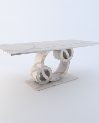 Sorrento Quartz Dining Table (Single Base)