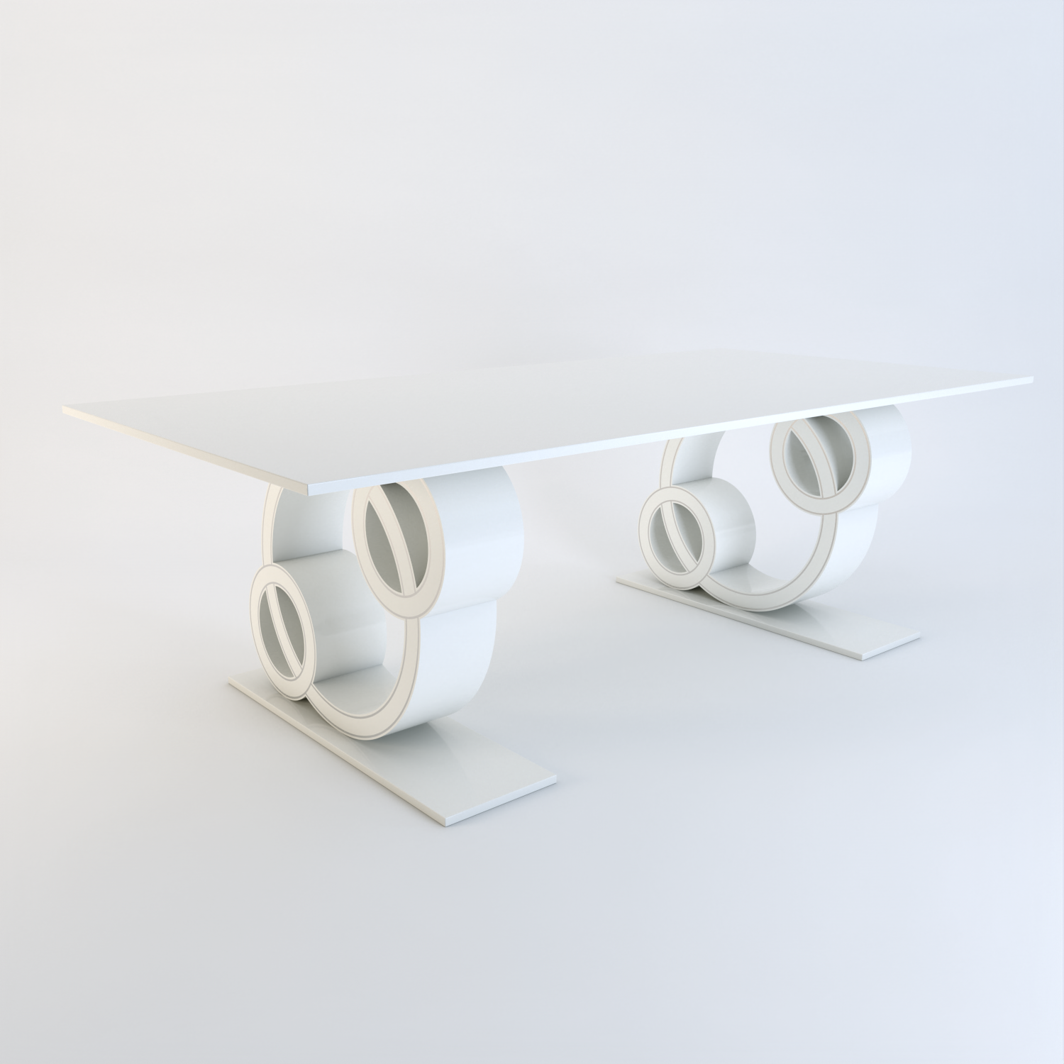 Sorrento Quartz Dining Table (2 Bases)