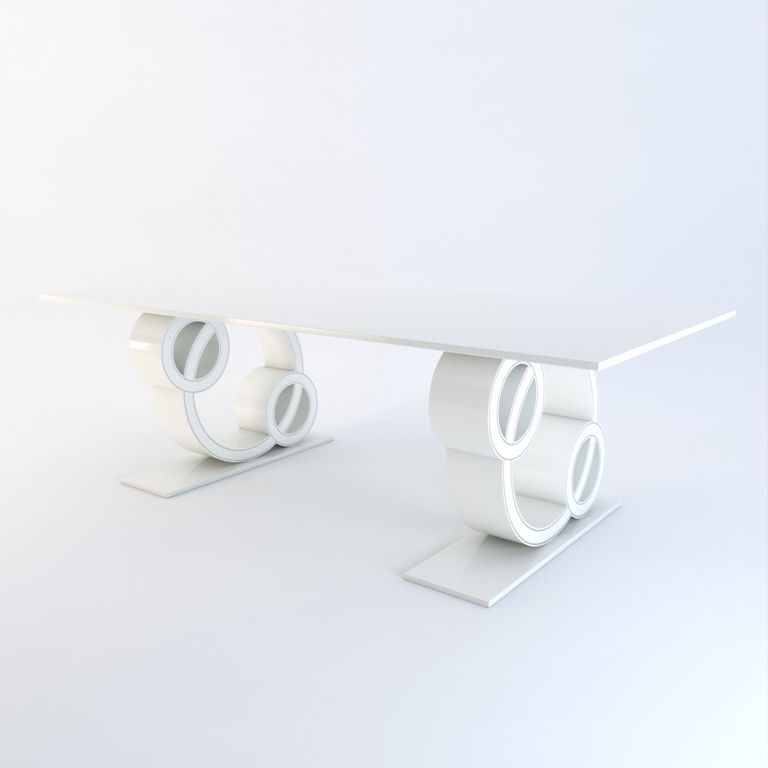 Sorrento Quartz Dining Table (2 Bases)
