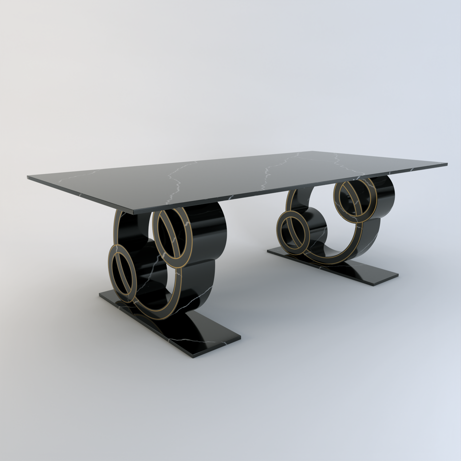 Sorrento Quartz Dining Table (2 Bases)