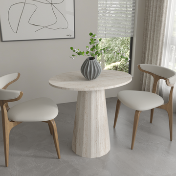 Lusso Small Travertine Dining Table