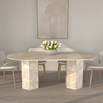 Valentina Double Base Sintered Stone Dining Table