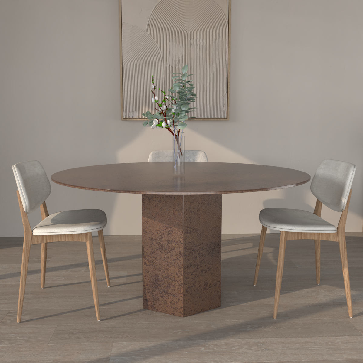 Valentina Single Base Sintered Stone Dining Table