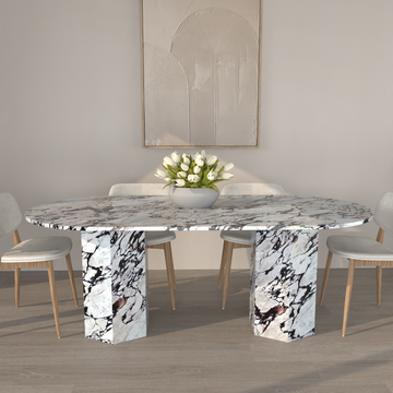 Valentina Double Base Marble Dining Table