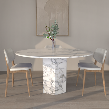 Valentina Single Base Marble Dining Table