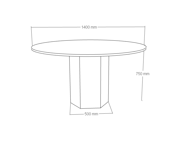 Valentina Single Base Sintered Stone Dining Table