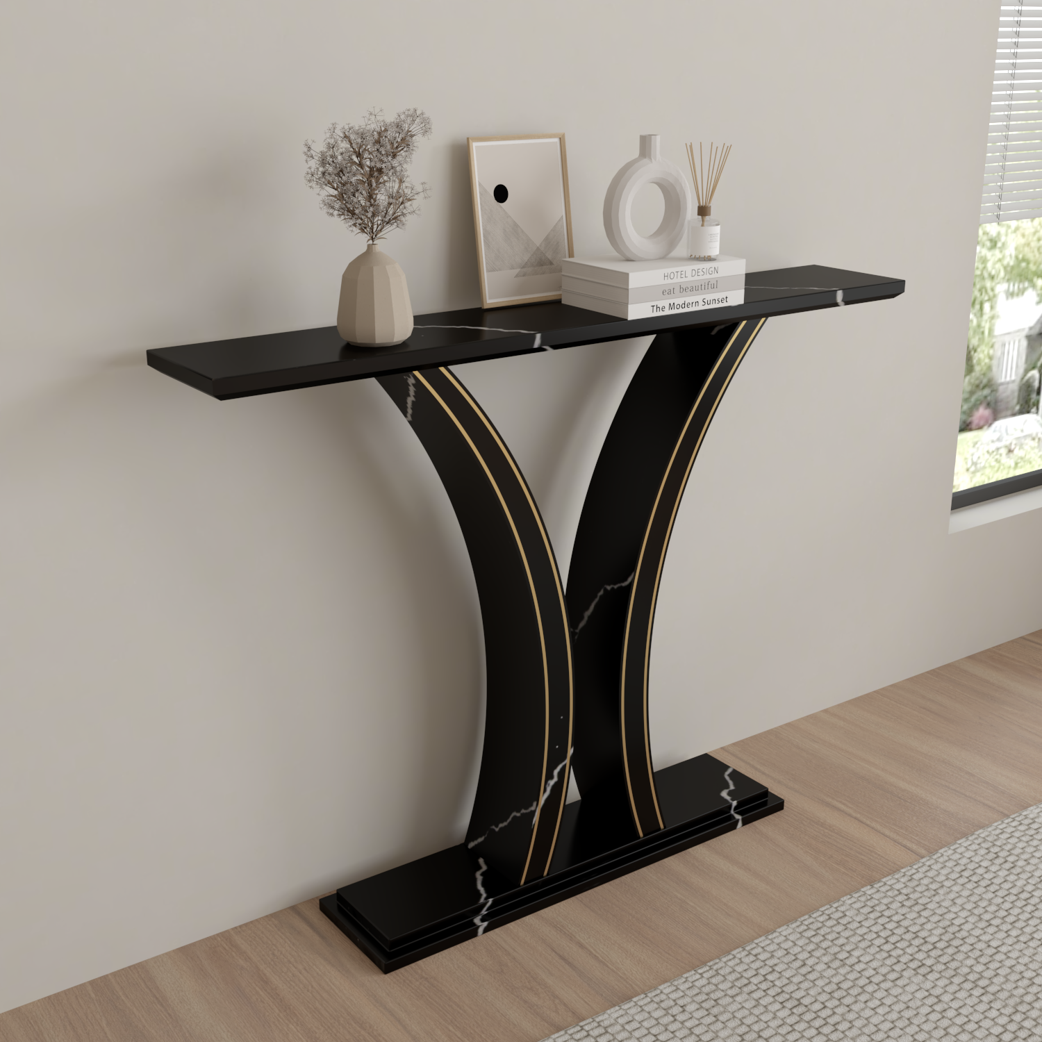 Verona Quartz Console Table