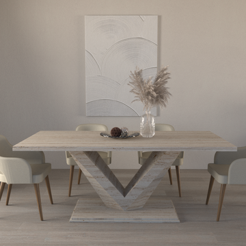 Vittoria Travertine Dining Table