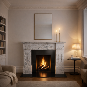 The Helios Marble Fireplace Surround