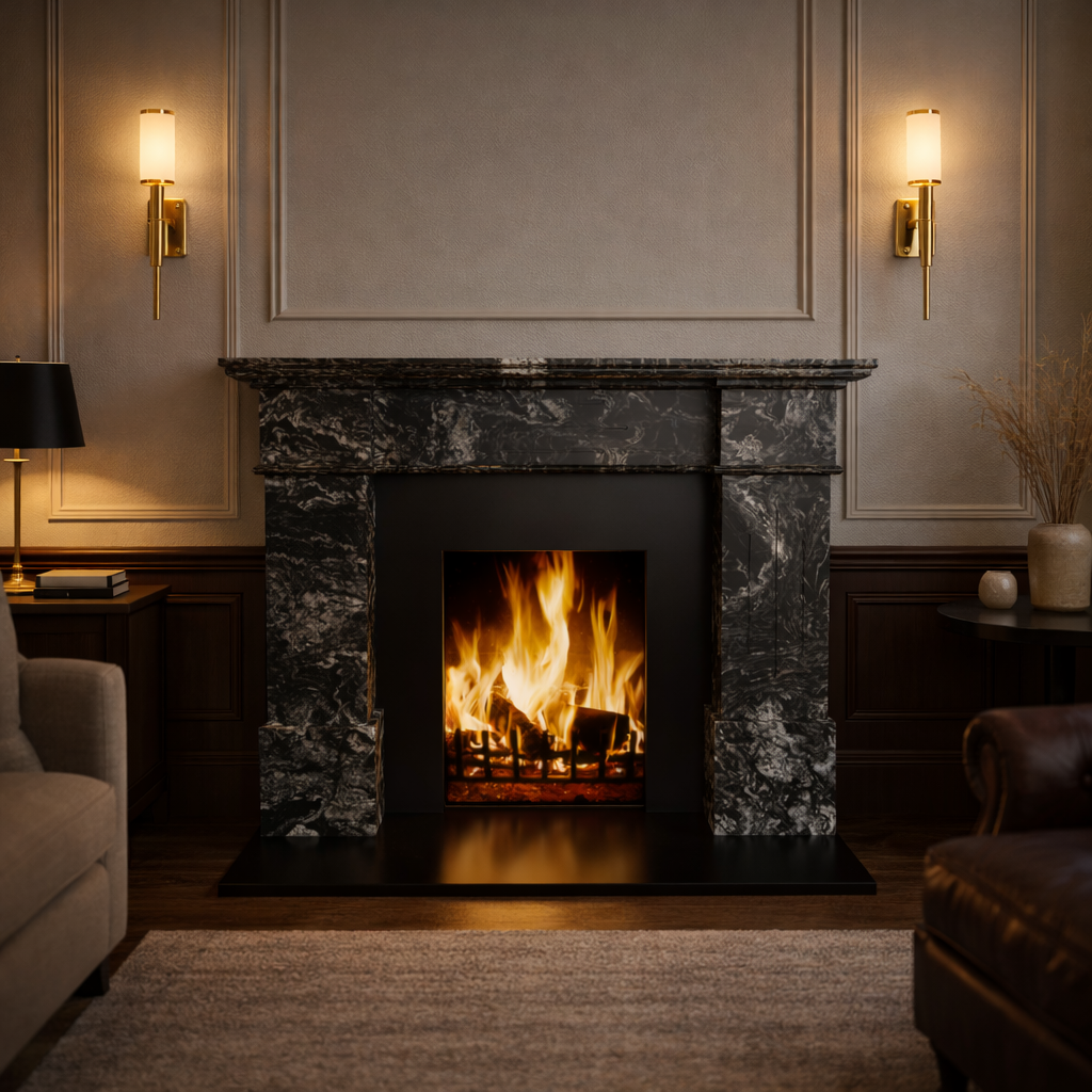 The Helios Granite Fireplace Surround