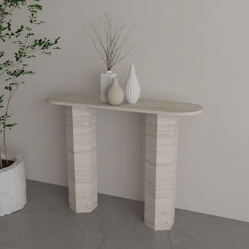 Valentina Travertine Console Table