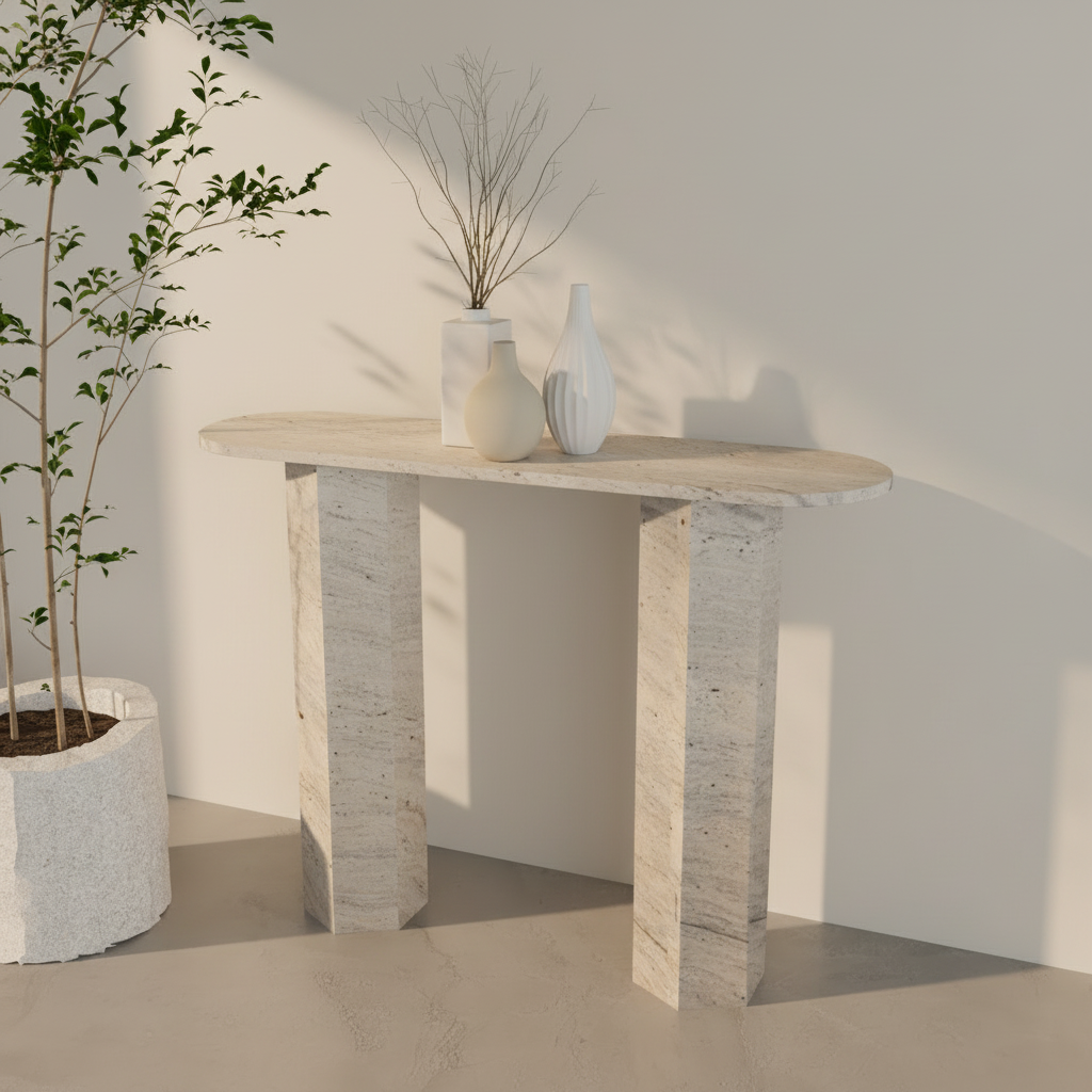 Valentina Granite Console Table