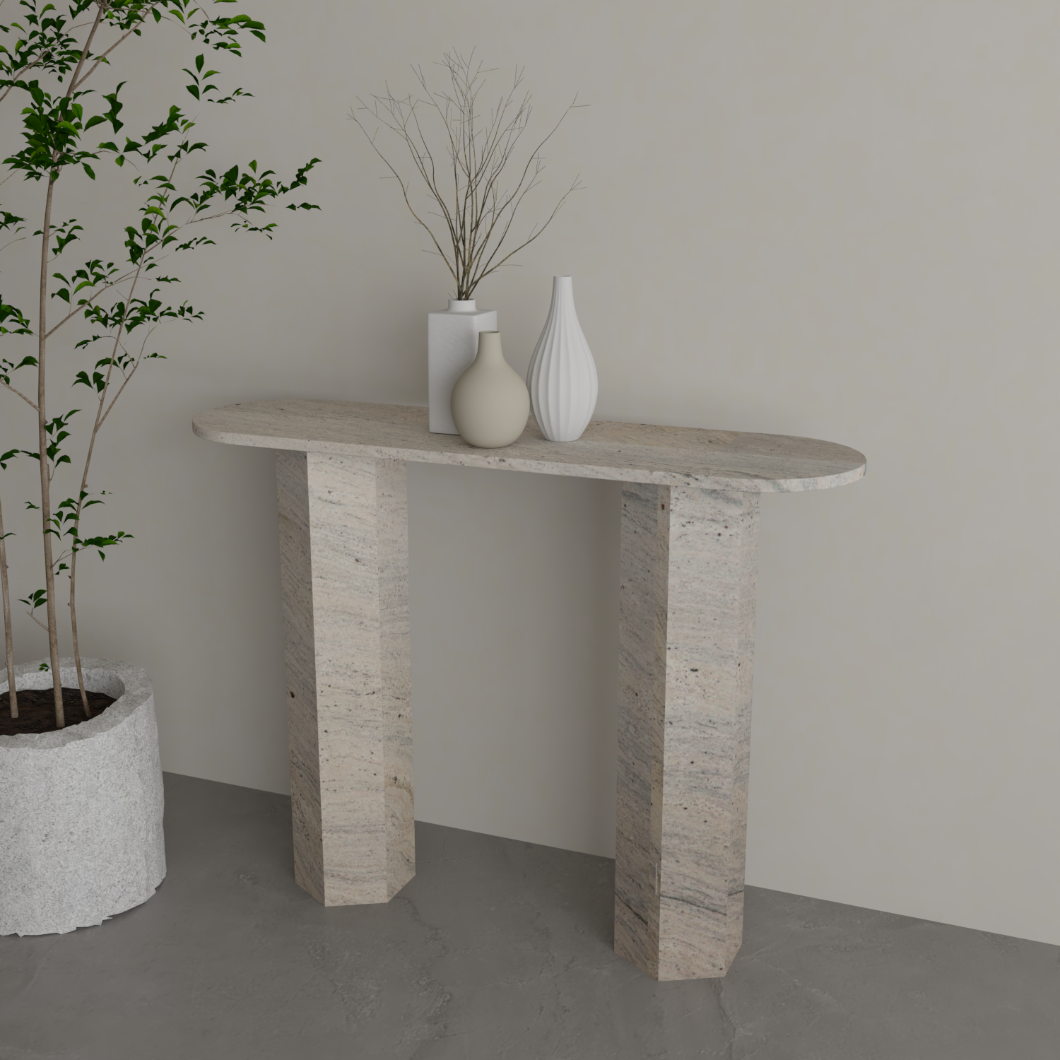 Valentina Granite Console Table