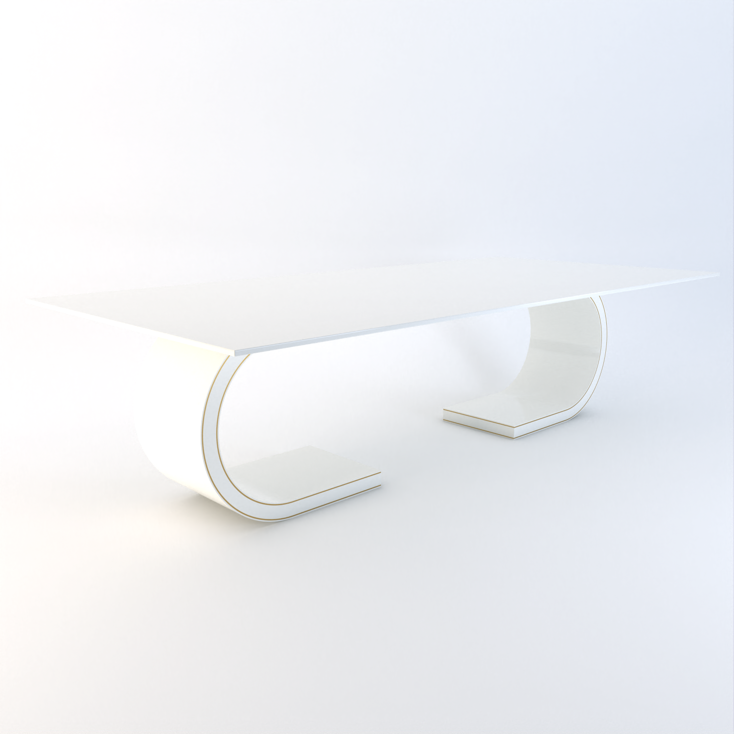 Ferrara Quartz Double Base Dining Table