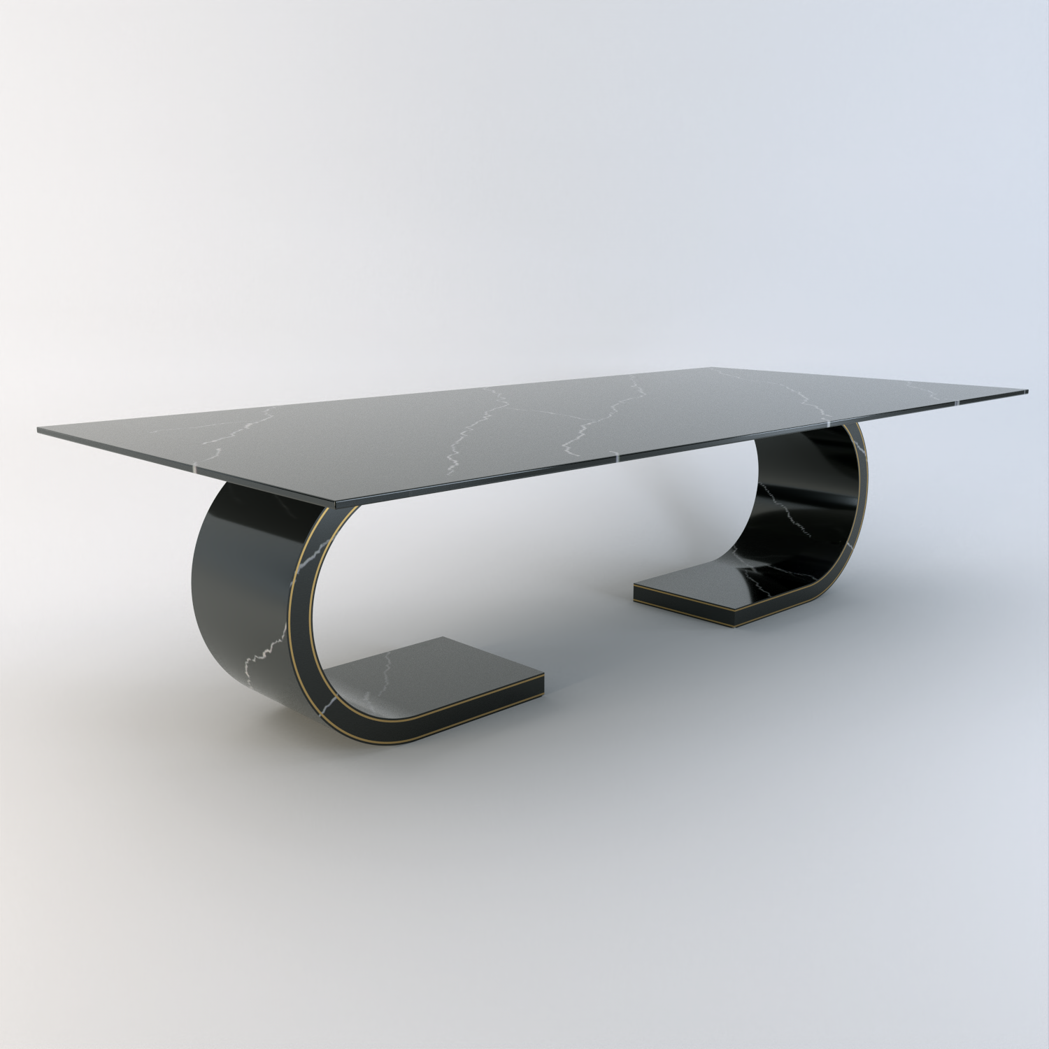 Ferrara Quartz Double Base Dining Table