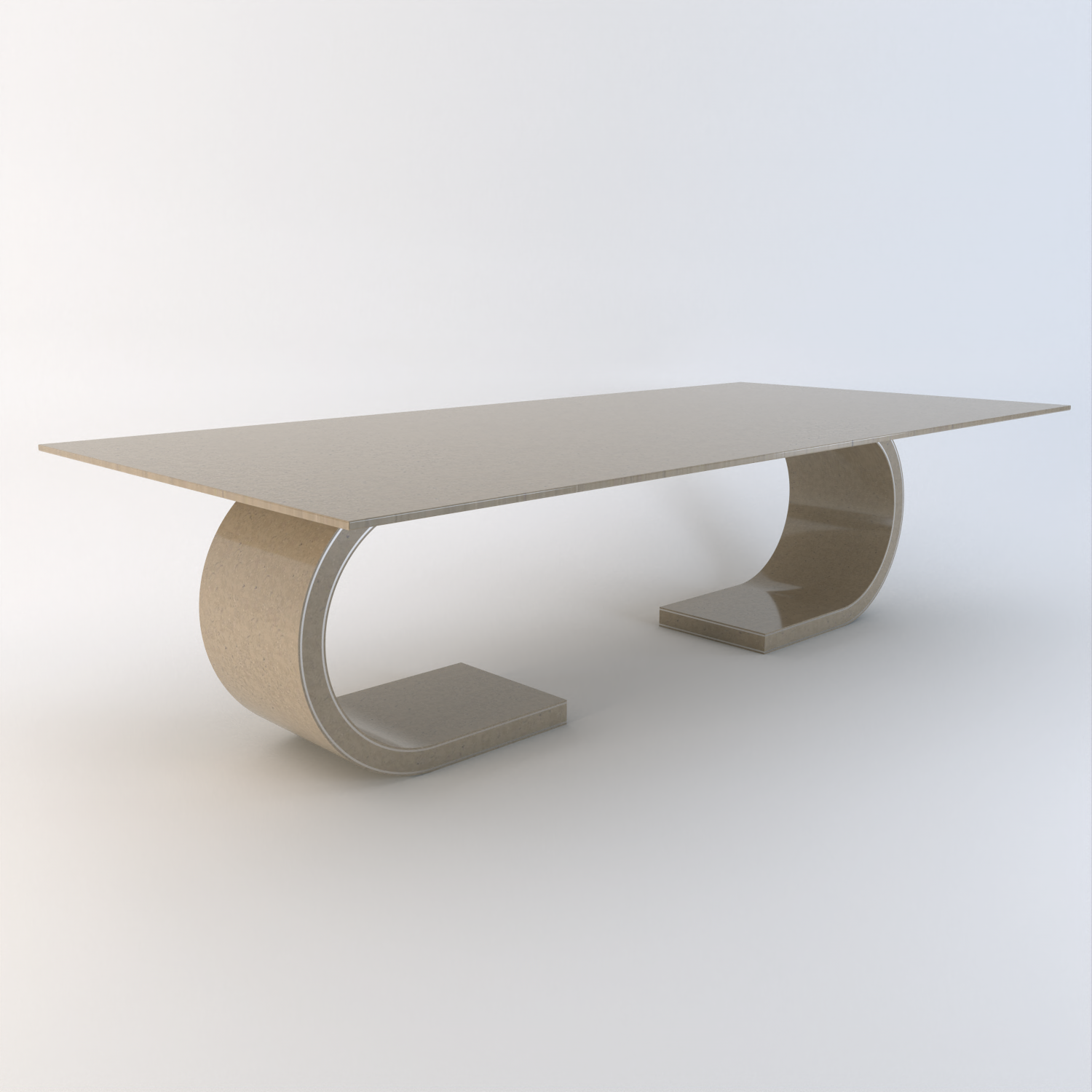 Ferrara Quartz Double Base Dining Table