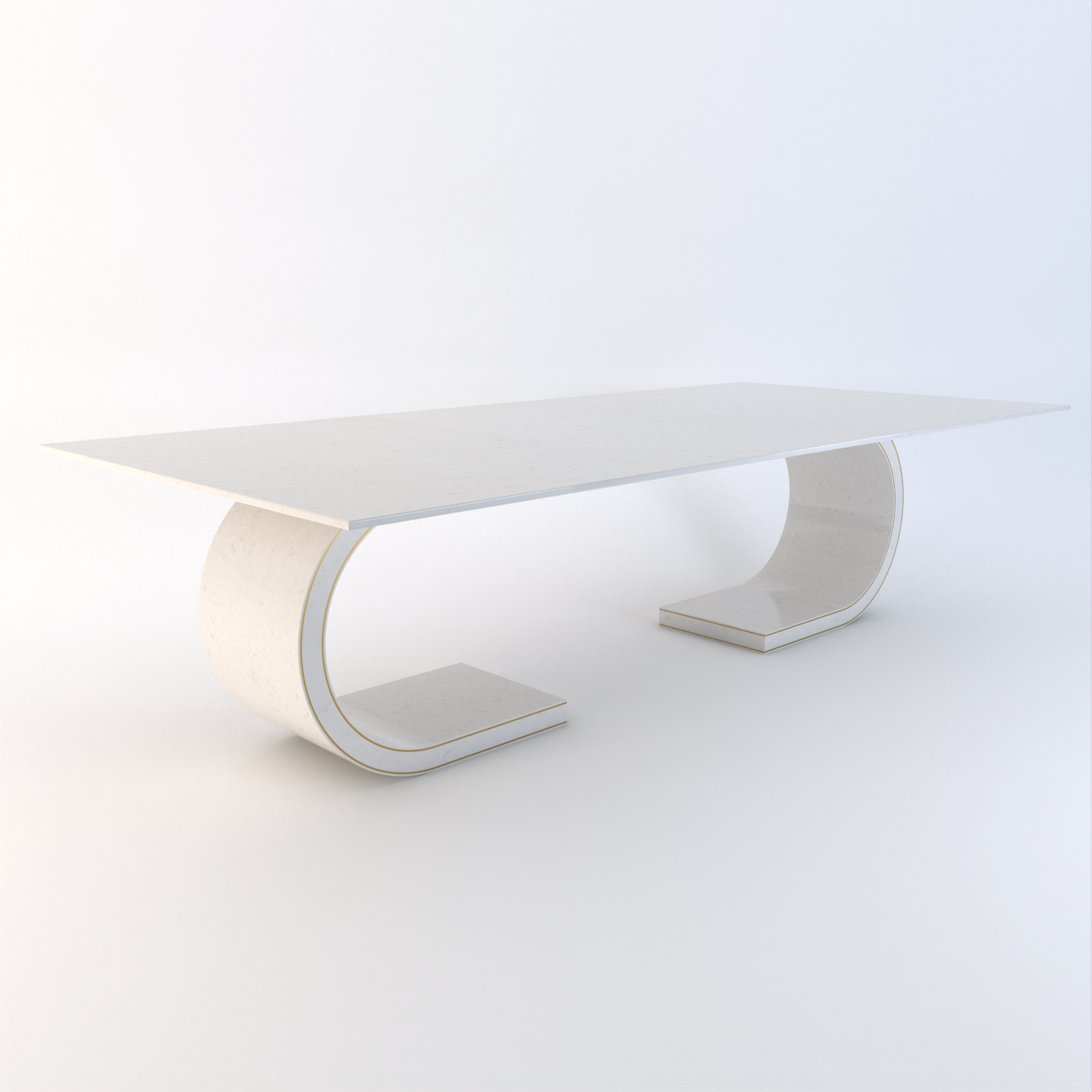Ferrara Quartz Double Base Dining Table