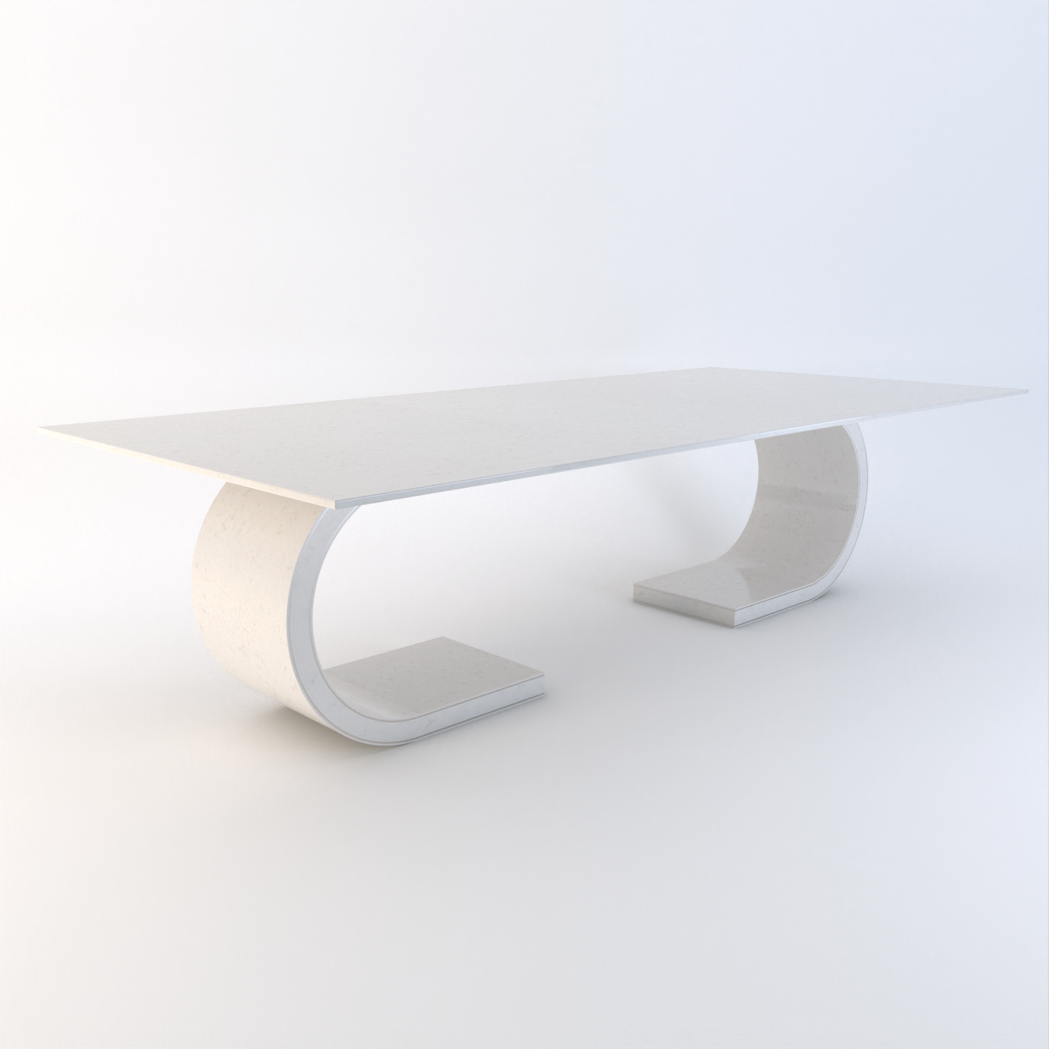 Ferrara Quartz Double Base Dining Table